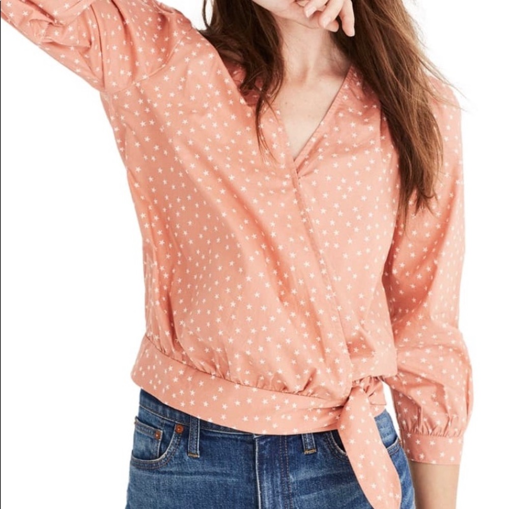 Madewell star wrap blouse